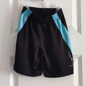 Nike Boys Black and Blue Gym Shorts, Size 7